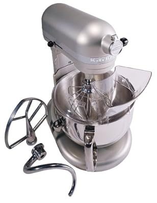 Factory-Reconditioned KitchenAid RKP26M1XNP Professional 600 6-Quart Stand Mixer, Nickel Pearl