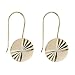 18kt Gold over Sterling Silver Diamond Cut Circle Drop Earrings