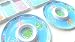 Melamine Plastic Serving Set with Trays & Chip and Dip with Beach Fish Water Design Set of 4 image 1
