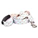 Yellow Dog Design Blue and Melon Polka Dot EZ-Grip Dog Leash with Comfort Handle, Small/Medium