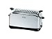 Rowenta TP-485 Toaster, schwarz/chrom, 2 Scheiben-Toaster, Brötchen-Röstaufsatz