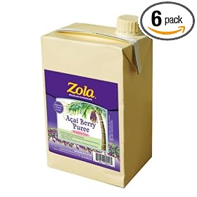 Zola Brazilian Superfruits Acai Berry Puree, 46 Ounce Boxes (Pack of 6)