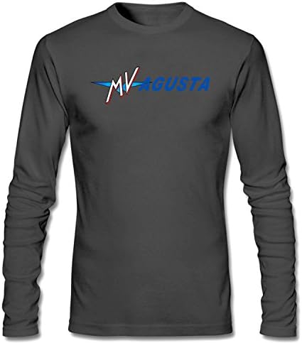 HDKK Men's MV Agusta F4 Logo Long Sleeve Cotton T shirt dark grey XL