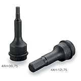 TONE【インパクト用セミロングヘキサゴンソケット 差込角12.7mm 4AH14L75】
