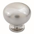 Satin Nickel Round Drawer Knobs - Set of 8