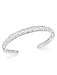Floral Bracelet in 14K White Gold - 9mm