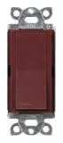 Lutron Diva 15-Amp, 120-Volt to 277-Volt Single-pole Switch in Merlot #SC-1PS-MR