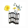 6 Hinged Bud Vases