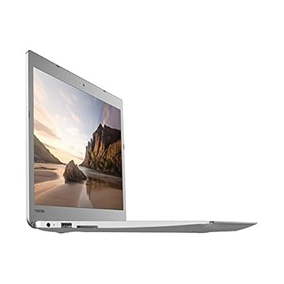 TOSHIBA N2840 13.3-Inch Full HD Chromebook High Performance Laptop, Intel Celeron Dual-Core Processor, 4GB Memory, 16GB SSD, Webcam, WIFI, HDMI, Chrome OS, Silver