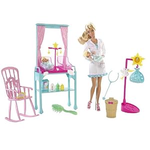 Barbie I Can Be Newborn Baby Doctor Playset w 2 Babies, Barbie Doll and More (2008) by 