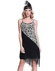 Paisley Polyester Sequined Party Dress 