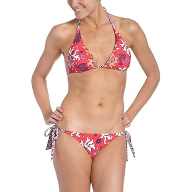 Nicole Miller Womens 2 Piece Triangle Bikini With Soft Cupscoral10