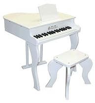 Schoenhut Elite Baby Grand Piano- White