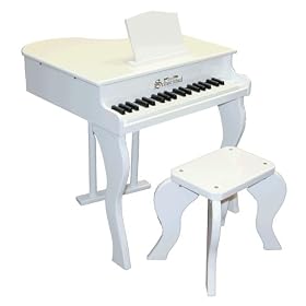 Schoenhut Elite Baby Grand Piano- White