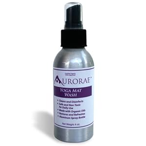 Aurorae Organic Yoga Mat Wash-Cleans, Restores, Refreshes and Disinfects your Yoga Mat, Biodegradable. USDA approved, Made in USA.