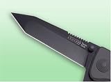 SOG Specialty Knives and Tools TWI-211 Twitch XL Tanto, Black Handle and Black TiNi Blade