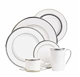 Lenox Columbus Circle Platinum Banded Bone China Dinner Plate