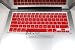 IVEA Keyboard Silicone Cover Skin for New Aluminum Unibody Macbook Pro 13" 15" 17" -FIT ALL (RED) image 4