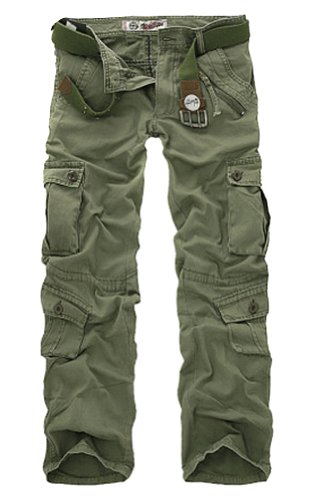 VonFon Mens Vintage Military Army Hunting Camouflage Cargo Combat Pants?Trousers