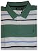 Men's Nautica Short Sleeve Polo Shirt Palm Green with Multi-colored Stripes