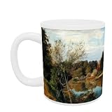Near the Aumuhle, c.1830 (oil on paper mounted on card) by Adolf Vollmer - Mug - Standard Size