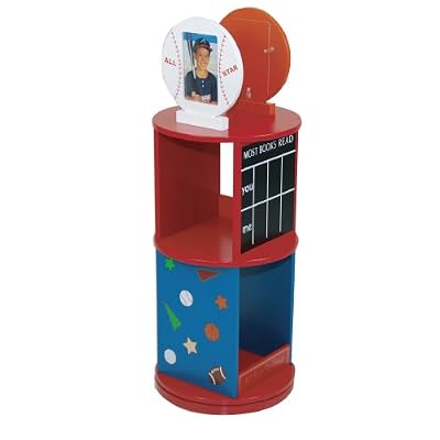 Levels Of Discovery All Star Sports Revolving Bookcase Red/Multi