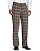 Haggar Men's C18 Broken Glen Plaid Straight Fit Flat Front Pant