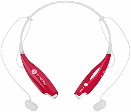 Wireless Bluetooth Headset - With Microphone and Voice Guidance (Red)