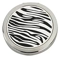 Circular Zebra Pattern Powder Compact Mirror