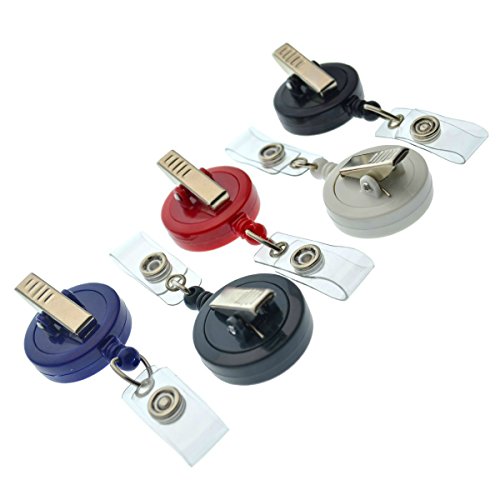 15 pack of premium retractable id badge reels with alligator clip…