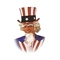 Uncle Sam Wig, Goatee and Eyebrows Set - Standard