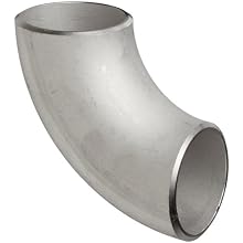 Stainless Steel 316/316L Butt-Weld Pipe Fitting, Long Radius 90 Degree Elbow, Schedule 40