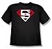 Superman - Canadian Shield Youth T-Shirt In Black, Size: X-Large (18-20), Color: Black