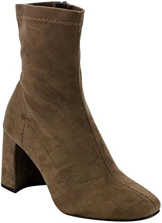 Speed Limited 98 FE65 Women's Casual Ankle High Chunky Block Heel Booties, Color:DEEP TAUPE, Size:11