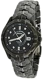 Seiko #SKA405 Men's Black IP Diamond Marker Sports Kinetic Watch