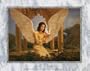 Angel with Dove Art Poster Print by Edward Tadiello, 20x16