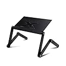Furinno X7-II Adjustable Multifunctional Laptop Desk w/Large USB Fan, Black