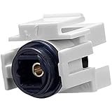 Monoprice 108729 Keystone Jack TOSLINK Female to Female Coupler Adapter, White, 1-Pack