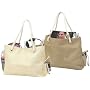 Canvas Zipper Tote with Braided Handle