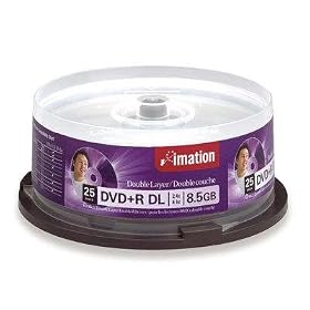 Imation - 25 x DVD+R DL - 8.5 GB 2.4x - spindle - storage media by Imation