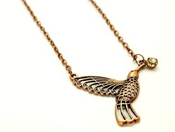 Hummingbird with crystal accent Happiness Necklace