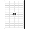 Sigel LA360 Adress-Etiketten, transparent, (Ink/Laser/Copy), abgerundete Ecken, 45,7 x 21,2 mm (auf DIN A4-B�gen), 1200 Etiketten = 25 Blatt