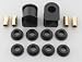 Sway Bar Bushing Set Incl. 2 Sway Bar Bushings/8 End Link Bushings/4 Sleeves Bar Dia. 1 in. Bushing H-2.5 in. Black