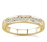 18k Yellow Gold Channel-Set Diamond Band (G/VS2, 1/4 ct. tw.)