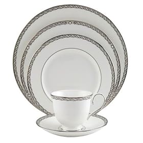 Lenox Serpentine Platinum Bone China 5-Piece Place Setting, Service for 1 by Lenox