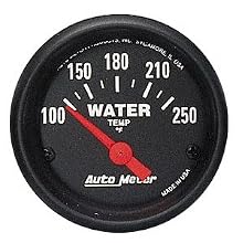 Auto Meter 2635 Z-Series 2-1/16" Short Sweep Electric Water Temperature Gauge