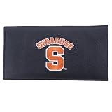 Syracuse Orange Black Leather Embroidered Checkbook Cover