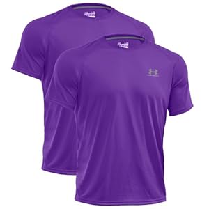 UNDER ARMOUR Herren HeatGear Regular TECH Shortsleeve Tee 2er Pack Violett-Violett 563 - M