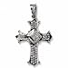STERLING SILVER MEN'S PENDANT W/CZ 73mm - Cross