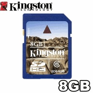 Childrens Toyshop  Electronics : Kingston - Flash memory card - 8 GB - Class 6 - SDHC